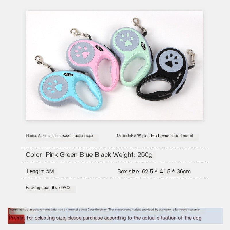 5m Retractable Dog Leash with Portable Harness
