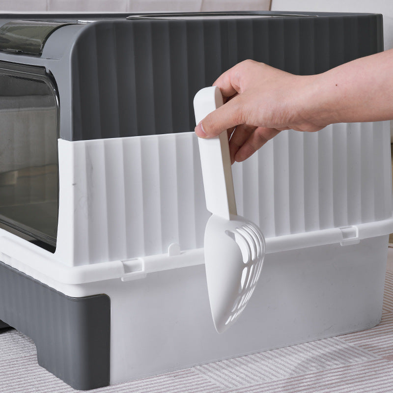 Large Closed Cat Litter Box with Anti-Splash Design
