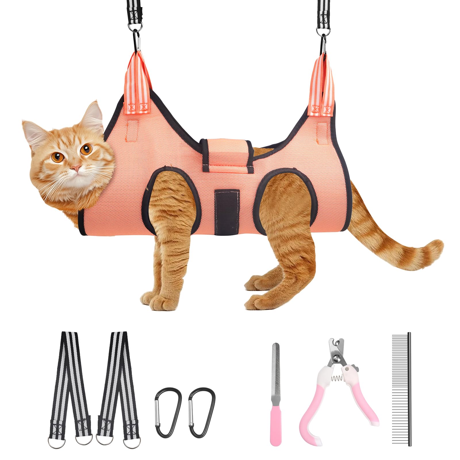 Upgrade Dog Grooming HammockDog Sling for Nail TrimmingCat Nail Clipper Hammock with Thick Fabric Neck SupportPet Grooming Sling Helper for Small DogComfortable and Safe Solution for Pet Care