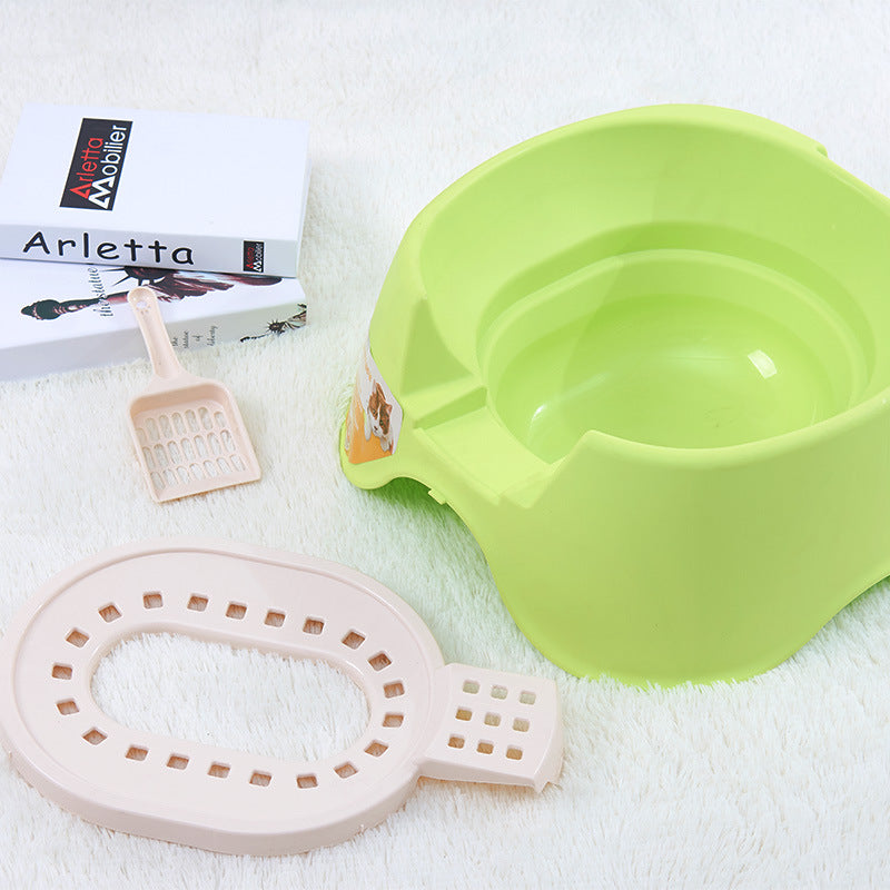 Semi-Enclosed Cat Litter Box with Antibacterial Features